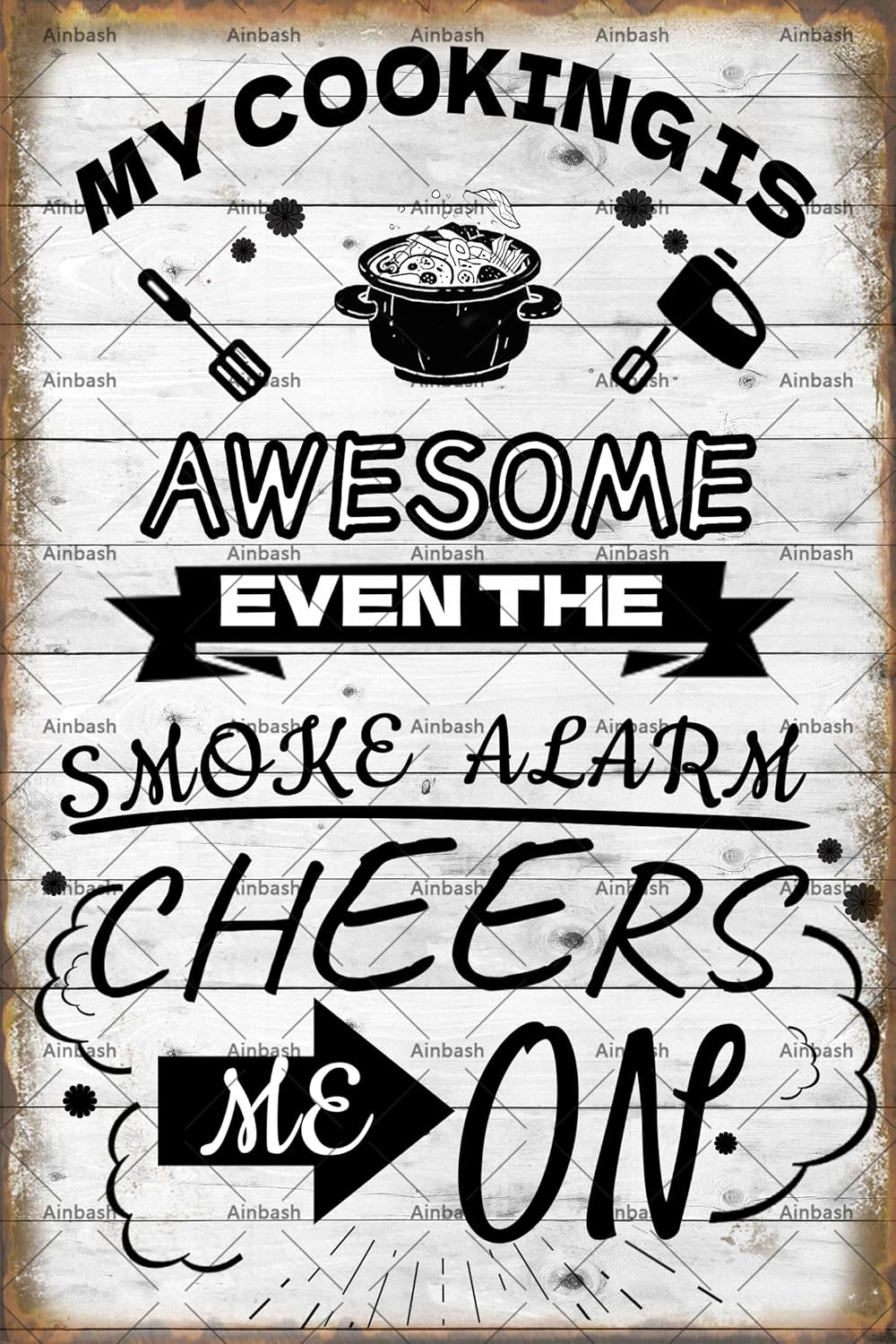 Home Cooking Quotes - لافتة معدنية مضحكة بعبارة 