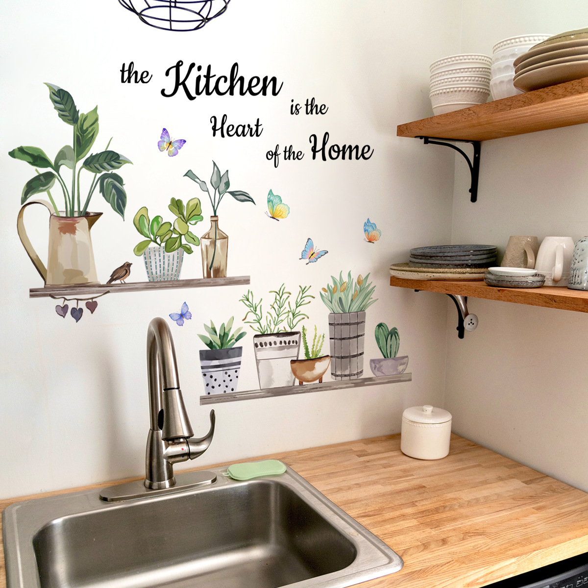 Home Cooking Quotes - المطبخ النباتات الخضراء الطبخ الفن فراشة