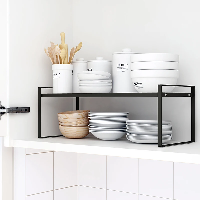 Home Cooking Utensils - الصلب أطباق المطبخ وعاء تخزين الرف