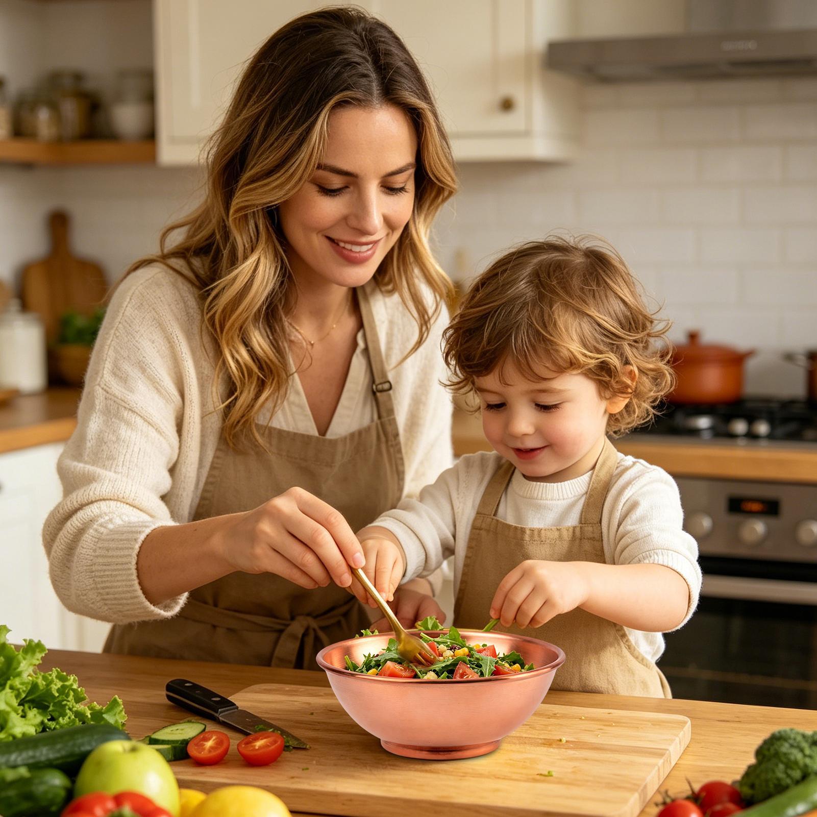 وعاء نحاسي كبير للخلط وتخزين ا - مراجعة Home Cooking Kitchen وسعره