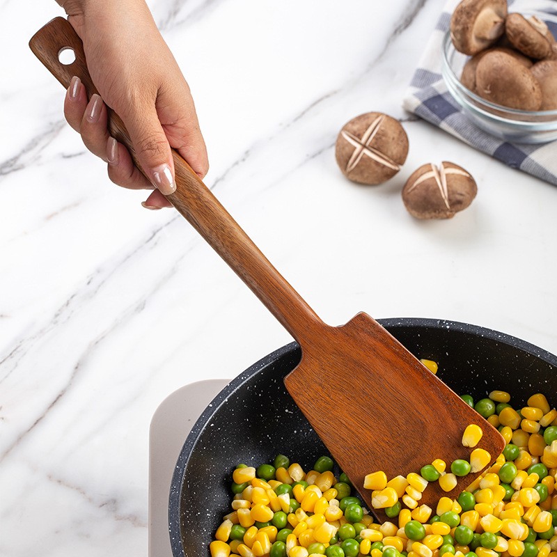 1 قطعة - ملعقة خشبية للطهي في  - مراجعة Home Cooking Utensils وسعره